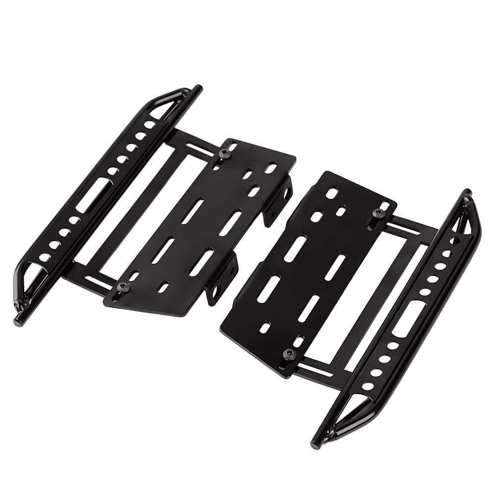INJORA RC Car Pedals RC Side Board 2pcs RC Steps Plate Rock Sliders for 1:10 RC Crawler Axial SCX10 SCX10 II 90046 (Black)