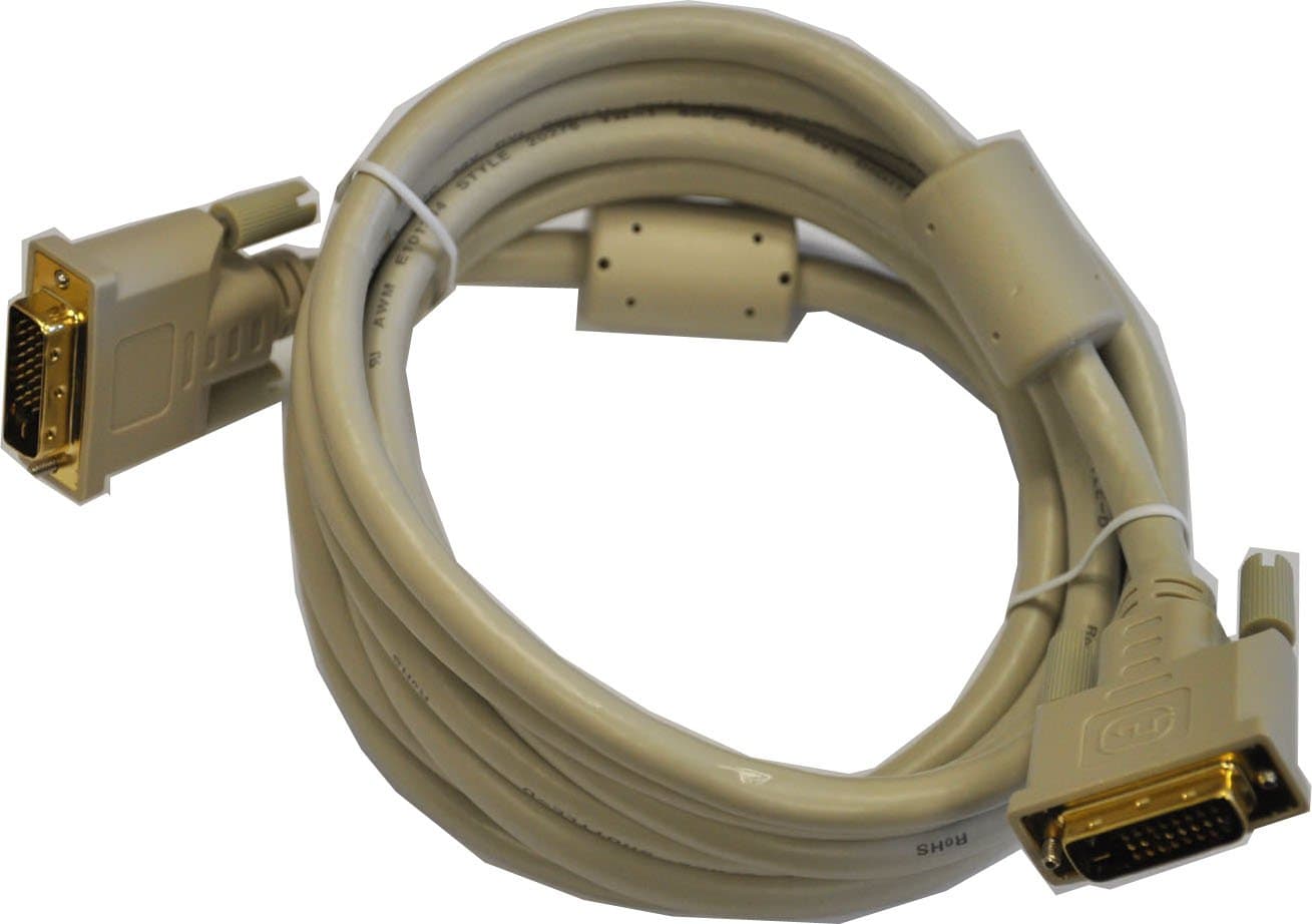 DVI-D Male to Male Dual Link Biege Color Cable 10ft