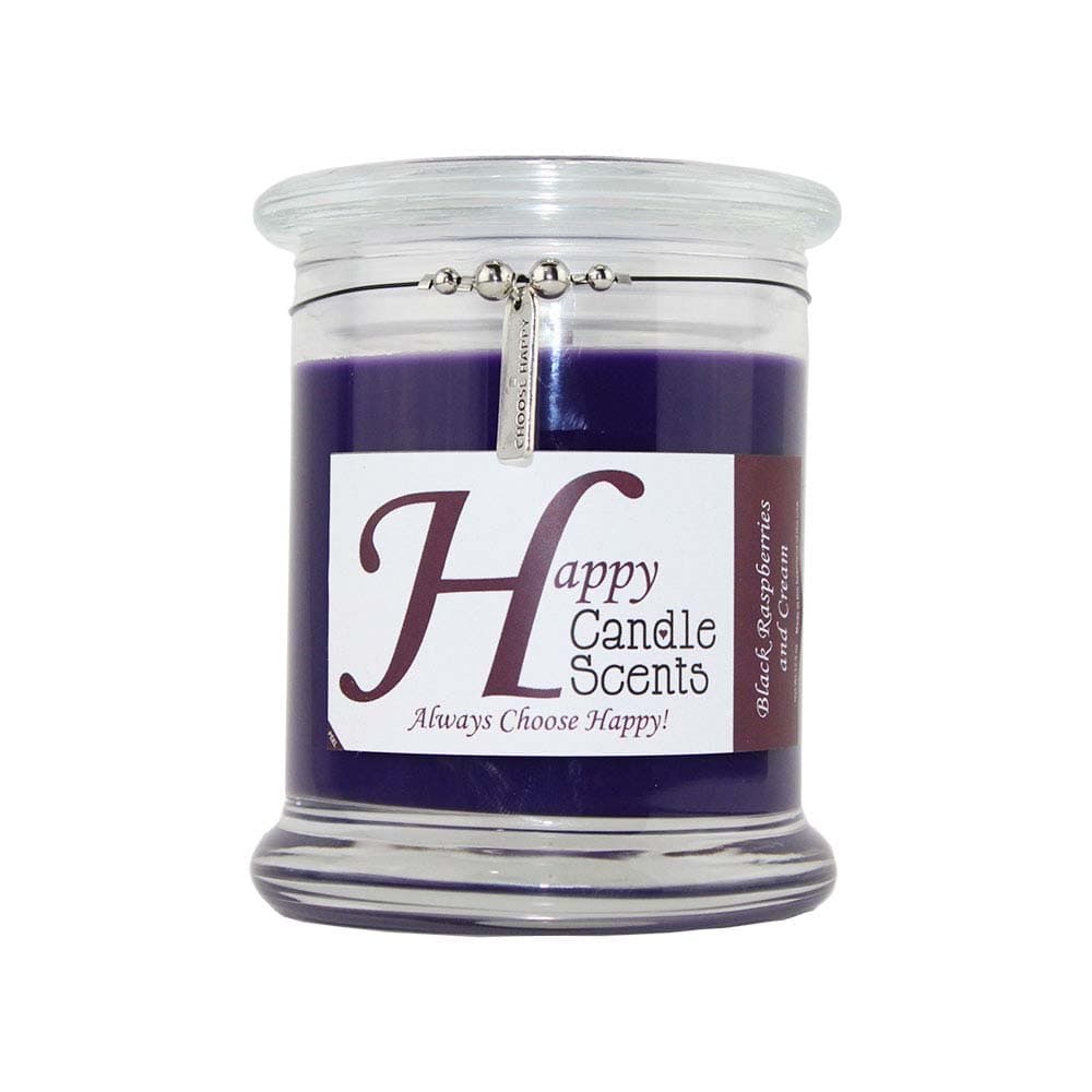 Happy Candle Scents "Black Raspberries and Cream" 12.5 oz Decorative Candle