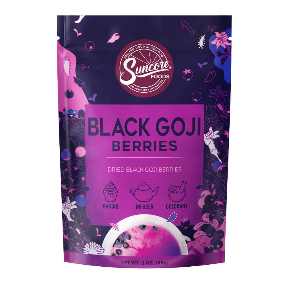 Suncore Foods Dried Goji Berries Bloom, Caffeine-Free Tea, Gluten-Free, Non-GMO, 3oz (1 Pack)