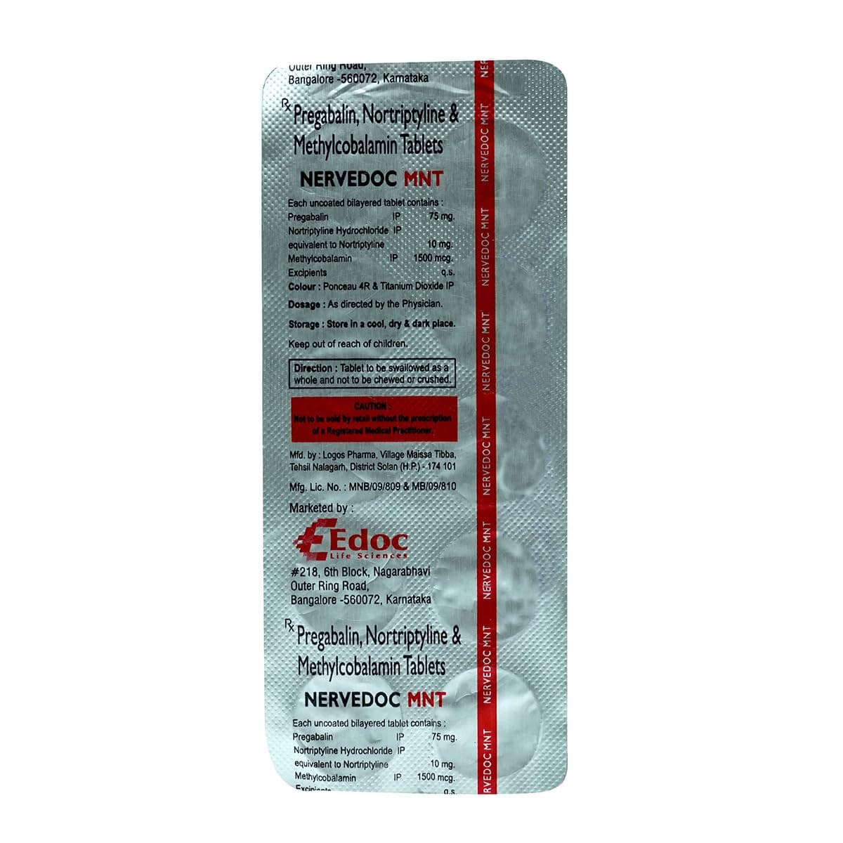 NERVEDOC MNT - Strip of 10 Tablets