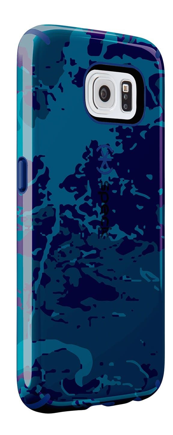 Speck Products CandyShell INKED Case for Samsung Galaxy S6 - Carrying Case - Frustration-Free Packaging - Color Field Blue/Cadet Blue