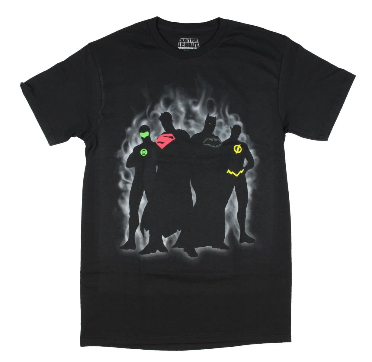 DC Comics Justice League Shadows Batman Flash Graphic T-Shirt - Medium,Black