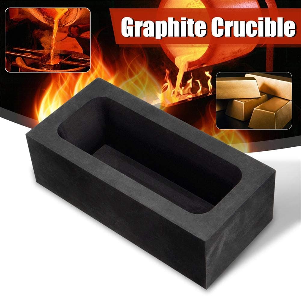 Activane Graphite Ingot Molds Graphite Melting Mold Casting Ingot Mold Refining Scrap Bar Combo Mould for Gold Silver Aluminum Metal Jewelry(1-Hole Graphite Box)