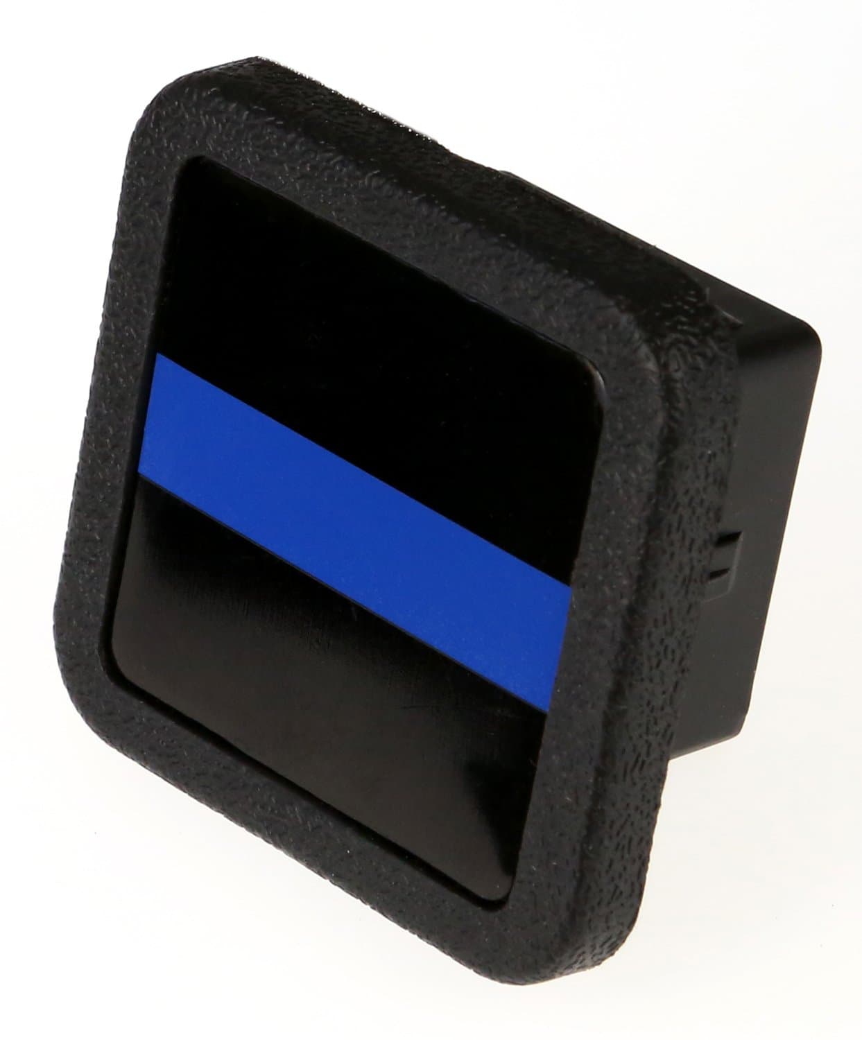 Trailer Hitch Cover Plug Insert Show Support of Police and Law Enforcement Officers (Fits 1.25" Receivers, Thin Blue Line)