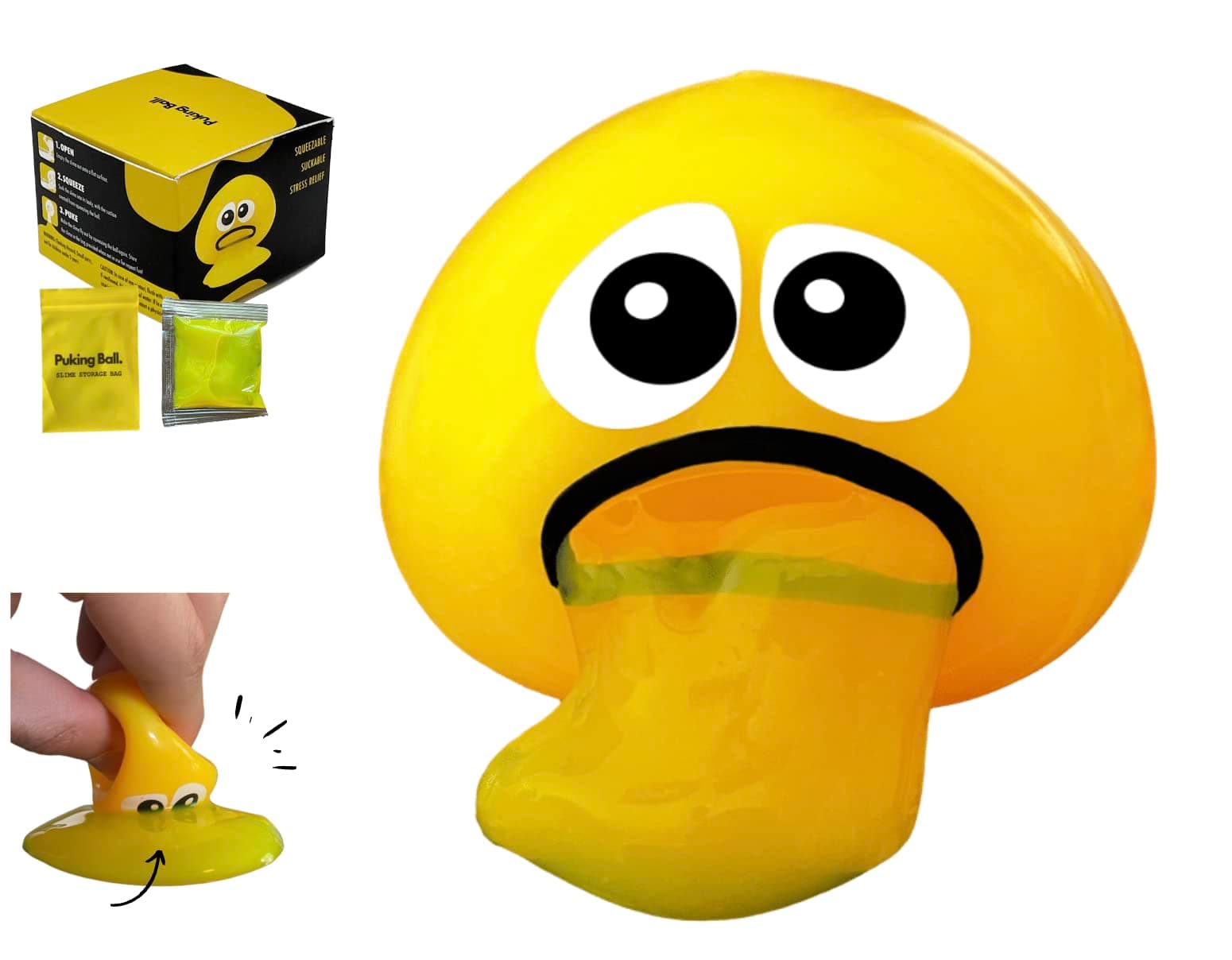 Puking Ball® - Patented, Non-Toxic, Fidget Toy, Stress Ball, Slime, Sensory Toy for Kids Adults
