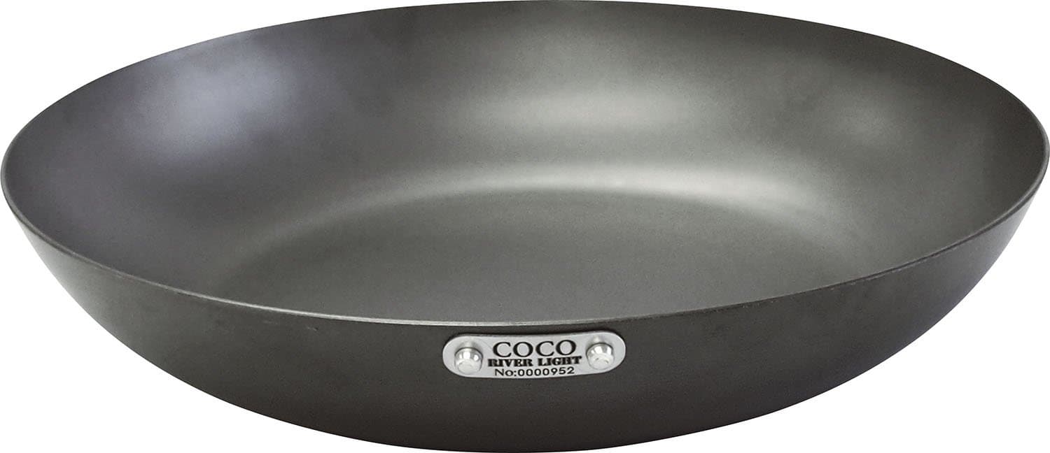 KIWAME COCOPAN Iron Grill Oven Pan Removable Handle - for BBQ, Gas, Charcoal, Electric - (Basic, 10.2in/26cm)