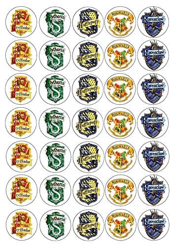 30 x Harry Potterr Cupcake Toppers Edible Rice Paper 1.5" image AAH