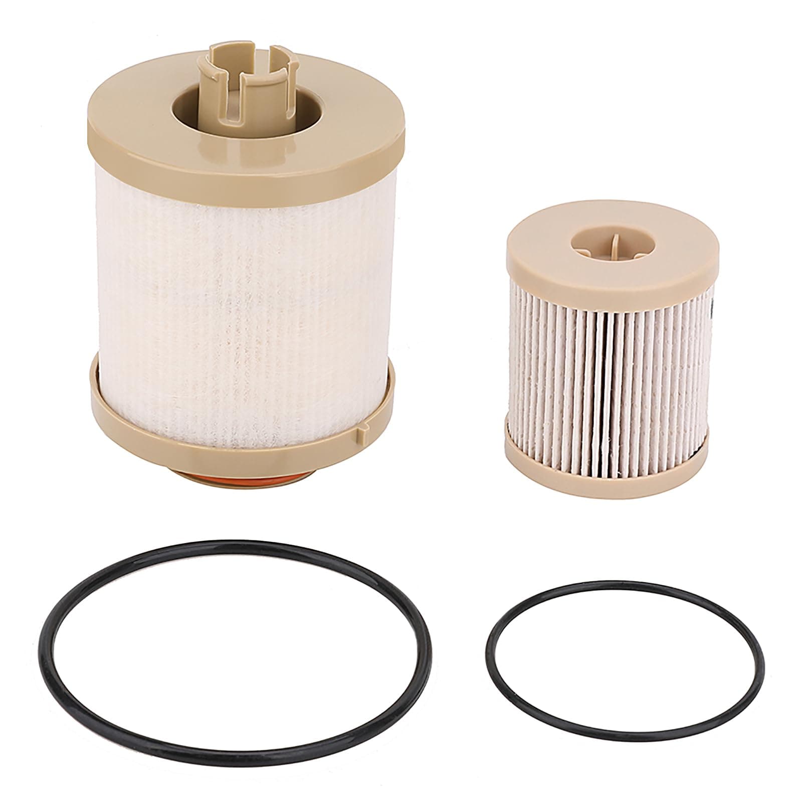 FD4616 Diesel Fuel Filter For 2003-2007 Ford 6.0L F250 F350 F450 F550 Super Duty 203-205 Ford Excursion Powerstroke Upper Fuel Bowl Filter Lower Lifter Pump Filter Replacement 3C3Z9N184CB