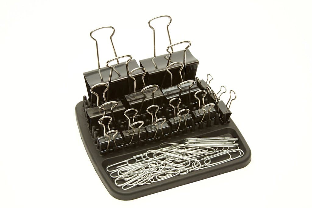 Clipster, the First Binder Clip and Paper Clip Desktop Office Organizer