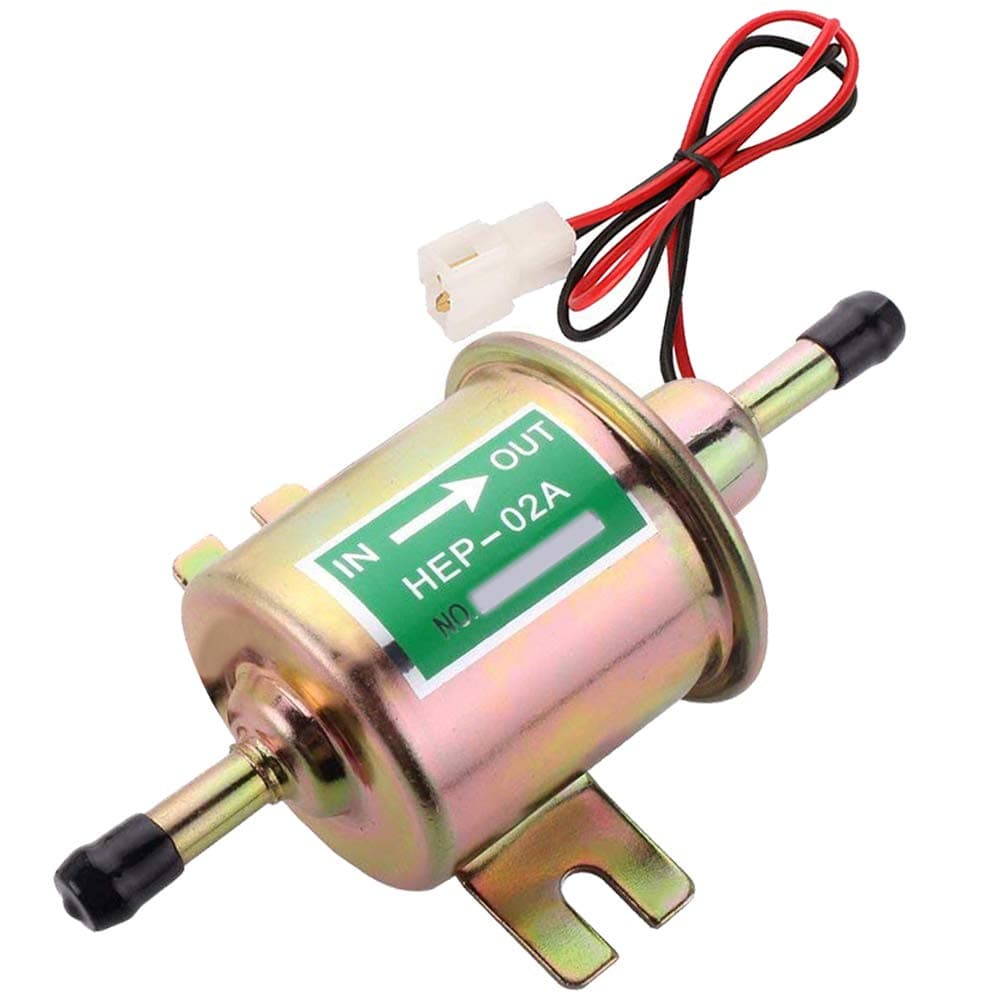 ONE250 Universal 12V Low Pressure 3-6 PSI Gas Diesel Inline Heavy Duty Metal Solid Petrol Electric Fuel Pump HEP-02A (2.5-4 PSI) 12 Volts