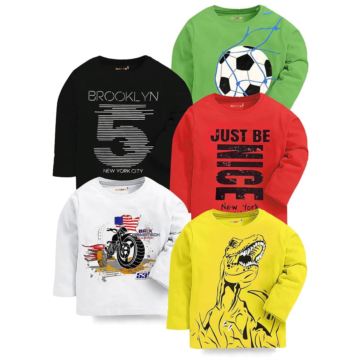 Boys Full Sleeves Regular Fit Cotton T-Shirt