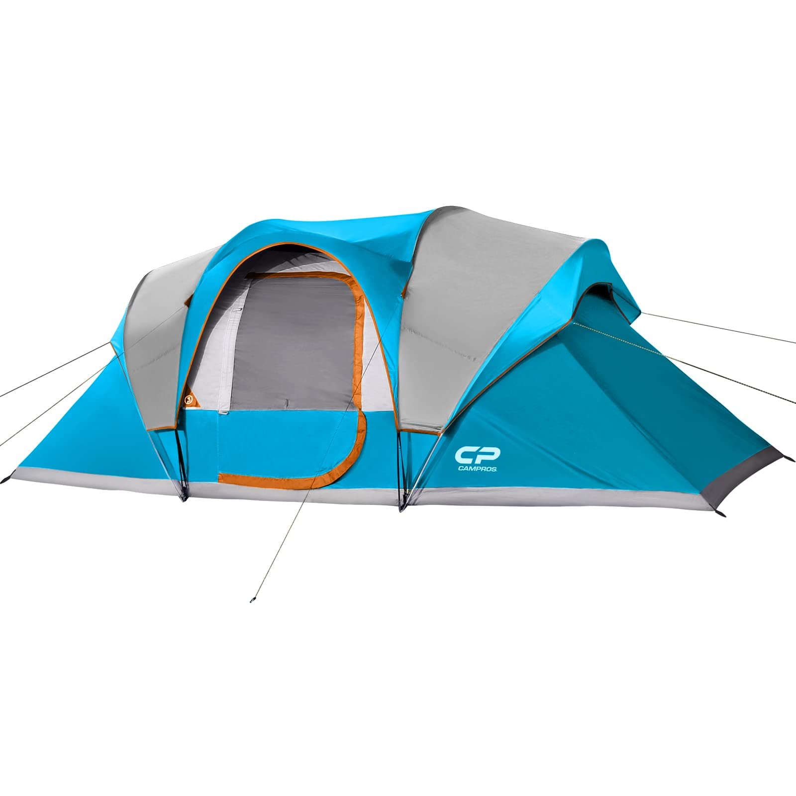 CAMPROS Tent 9 Person Camping Tents, Waterproof Windproof Family Tent with Top Rainfly, 4 Large Mesh Windows, Double Layer, Easy Set Up, Portable with Carry Bag, for All Seasons