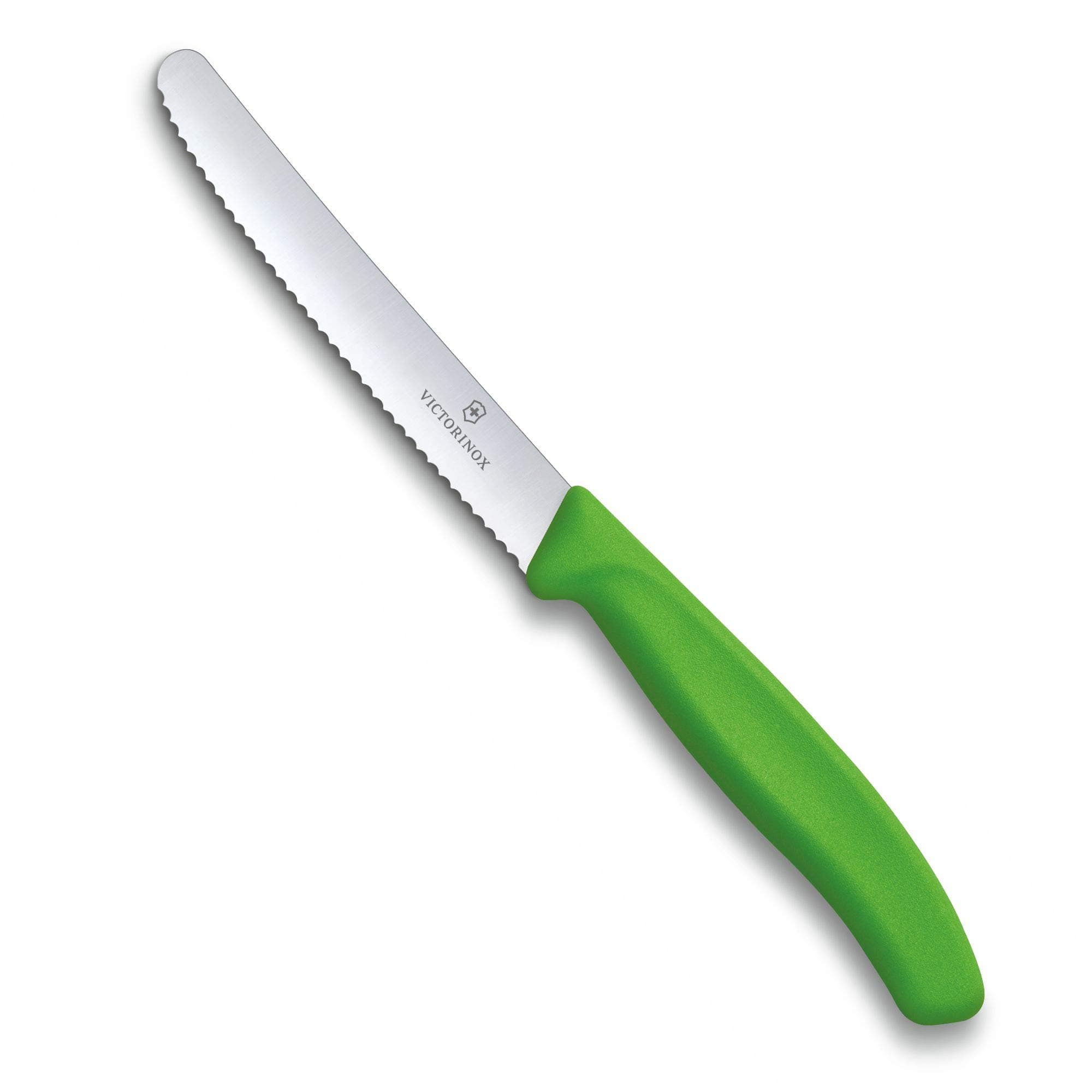 6.7836.L114 Tomato Utility Knife Serrated Edge Green, 11 cm