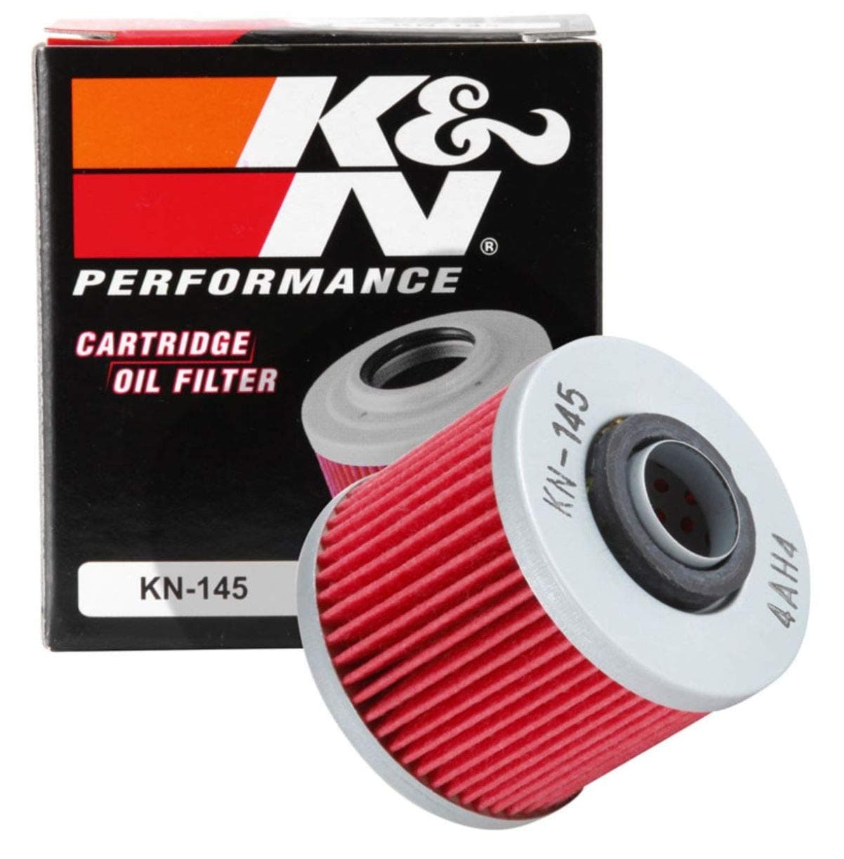 K&N Powersports Oil Filter - Cartridge 55x71mm compatible with Yamaha, Aprilia, Jawa, Derbi, Keeway (KN-145), Black