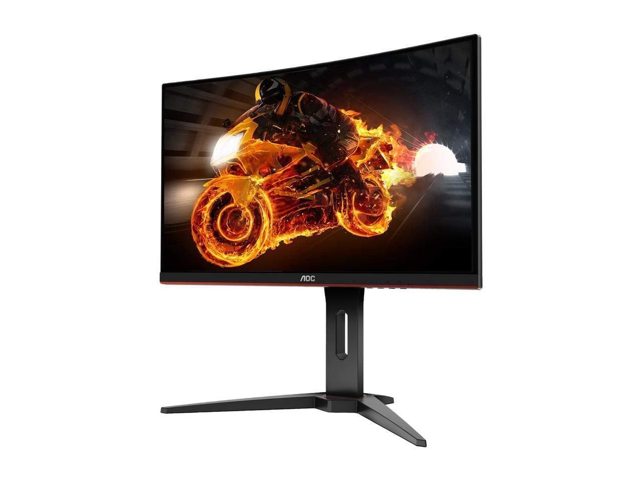 AOC Gaming C24G1 - 24 Inch FHD Curved Monitor, 144Hz, 1ms, VA, AMD FreeSync, Height Adjust, FlickerFree (1920 x 1080 @ 144Hz, 250cd/m², HDMI 1.4 x 2, DisplayPort 1.2 x 1, VGA)