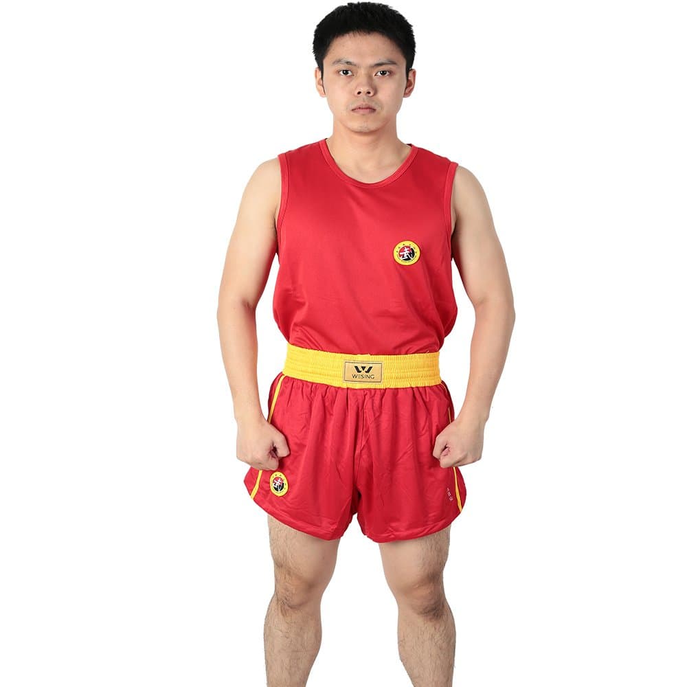 wesing Sanda suit Kung Fu Boxing Martial Arts MMA Vest Shorts Clothes