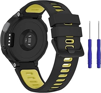 AK Silicone Watch Band Compatible with Garmin Forerunner 735XT / 235/235 Lite Soft Replacement Strap with Metal Buckle for 735xt/220/230/235/620/630