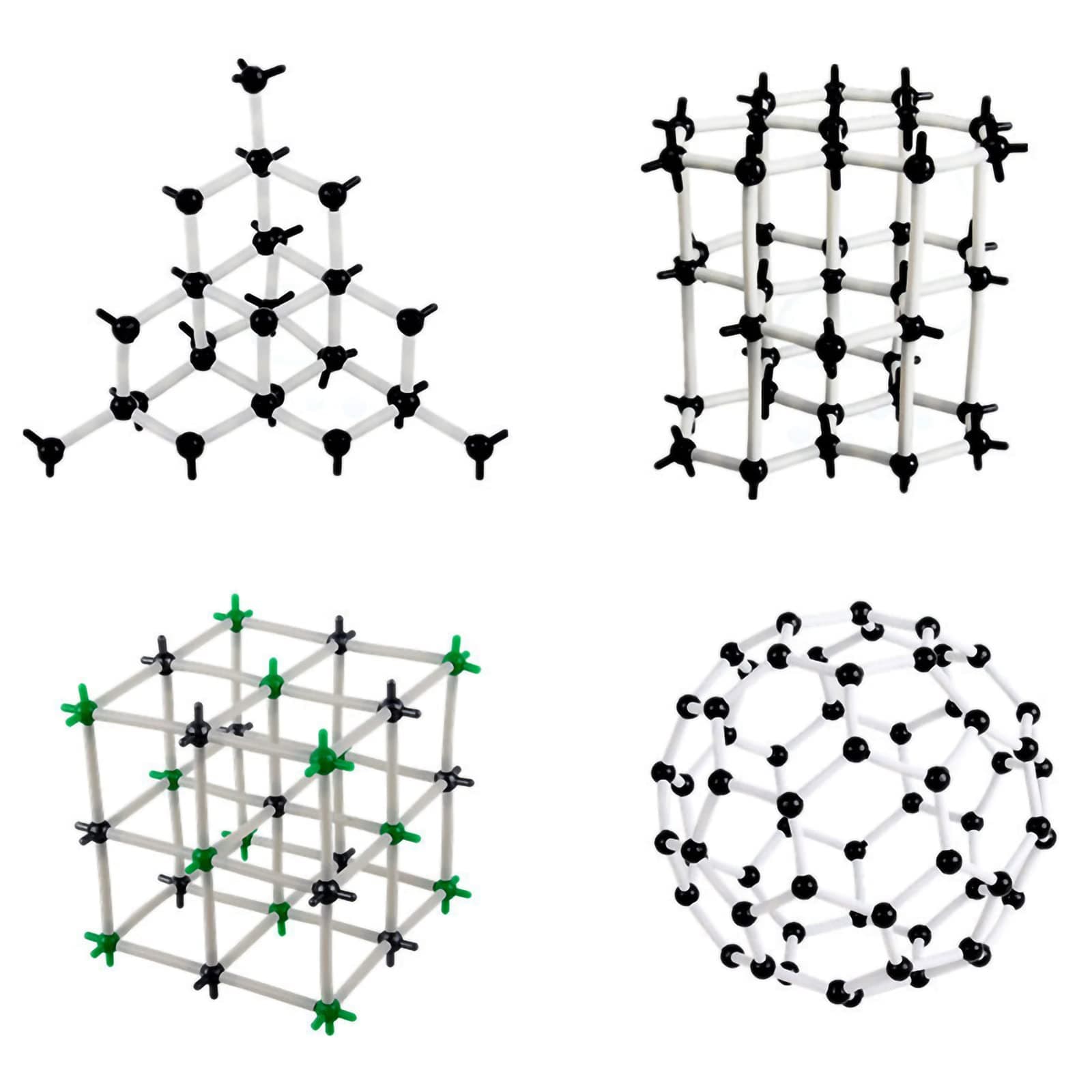 EXBEPE Organic Chemistry C60,Adamantite,Graphite,Sodium Chloride Molecular Mo...