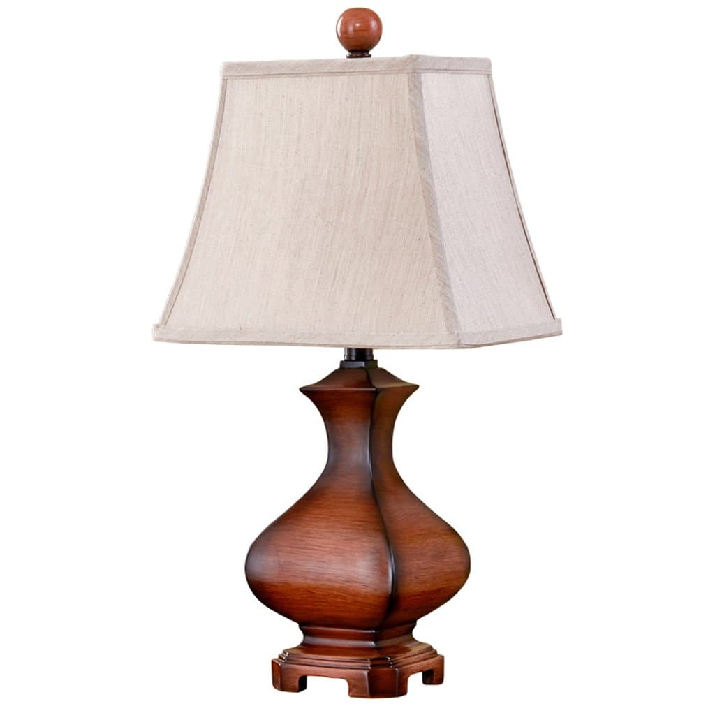 MILUCE Retro Resin Table Lamp Reading Deak Lamp Bedroom Bedside Light Intelligent Creative Living Room Decorative Light E27