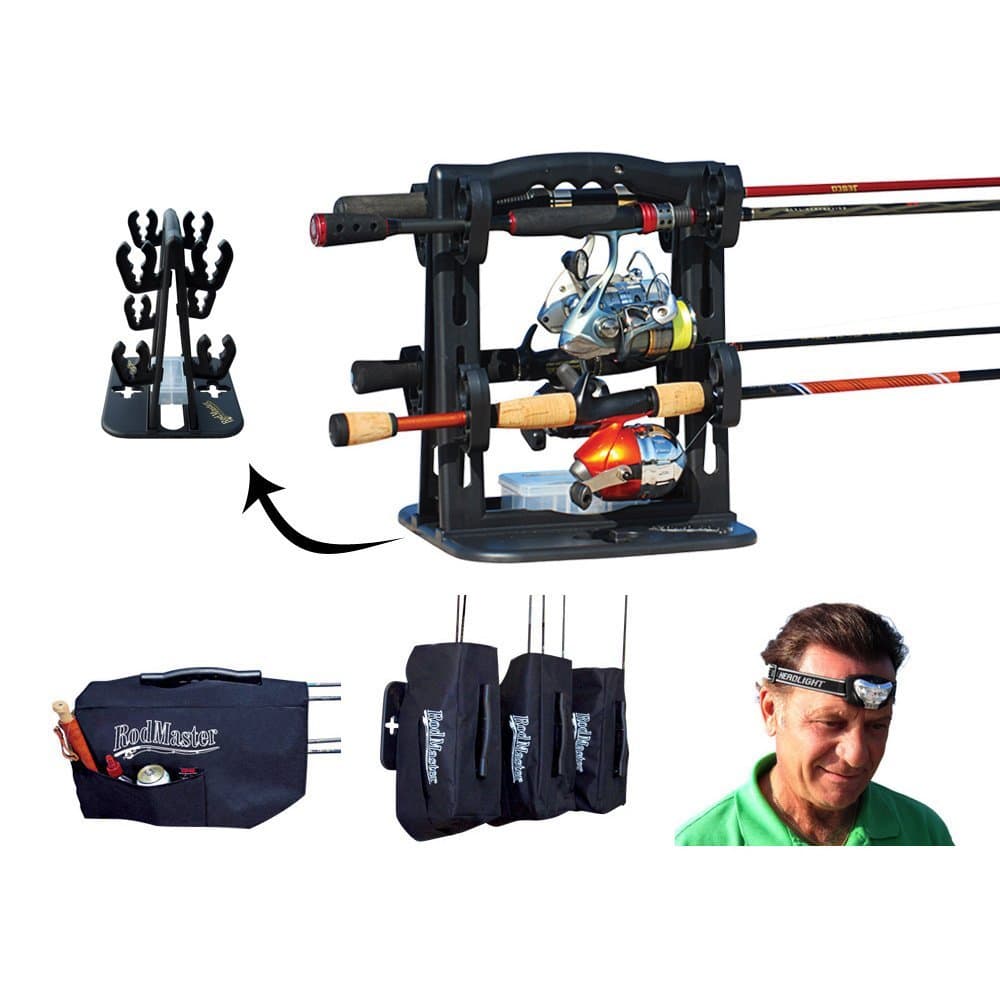 RodMaster Fishing Rod Carrier & Fishing Rod Rack Deluxe Pkg