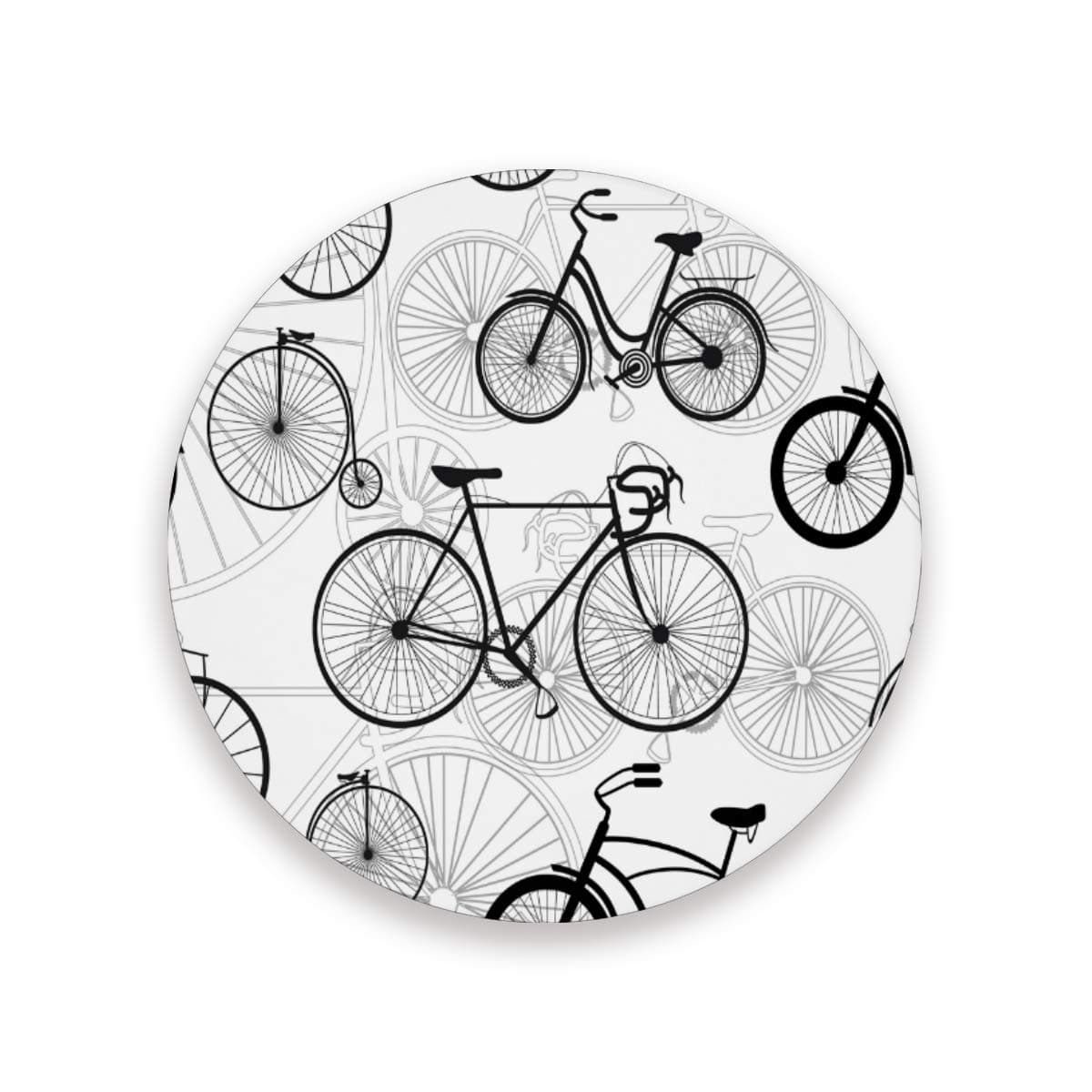Nander Drink Coasters Absorbent Stone Bar Coaster Set of 4, Bicycle Bike Print Coasters for Drinks Coffee Mugs Cups Beer Wine Bottle Cocktail Desk