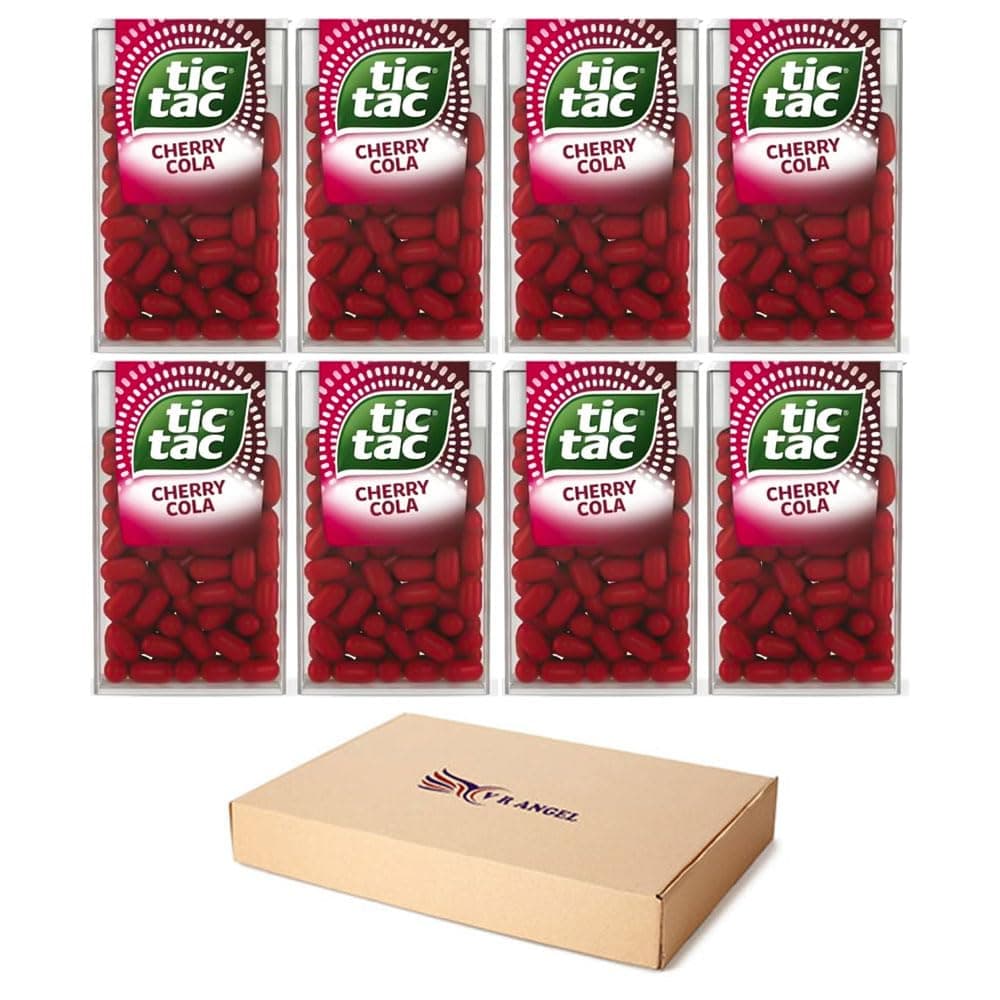 8 x Cherry Tic Tac Mint Sweets For Little Moments of Refreshment - Sold By VR Angel