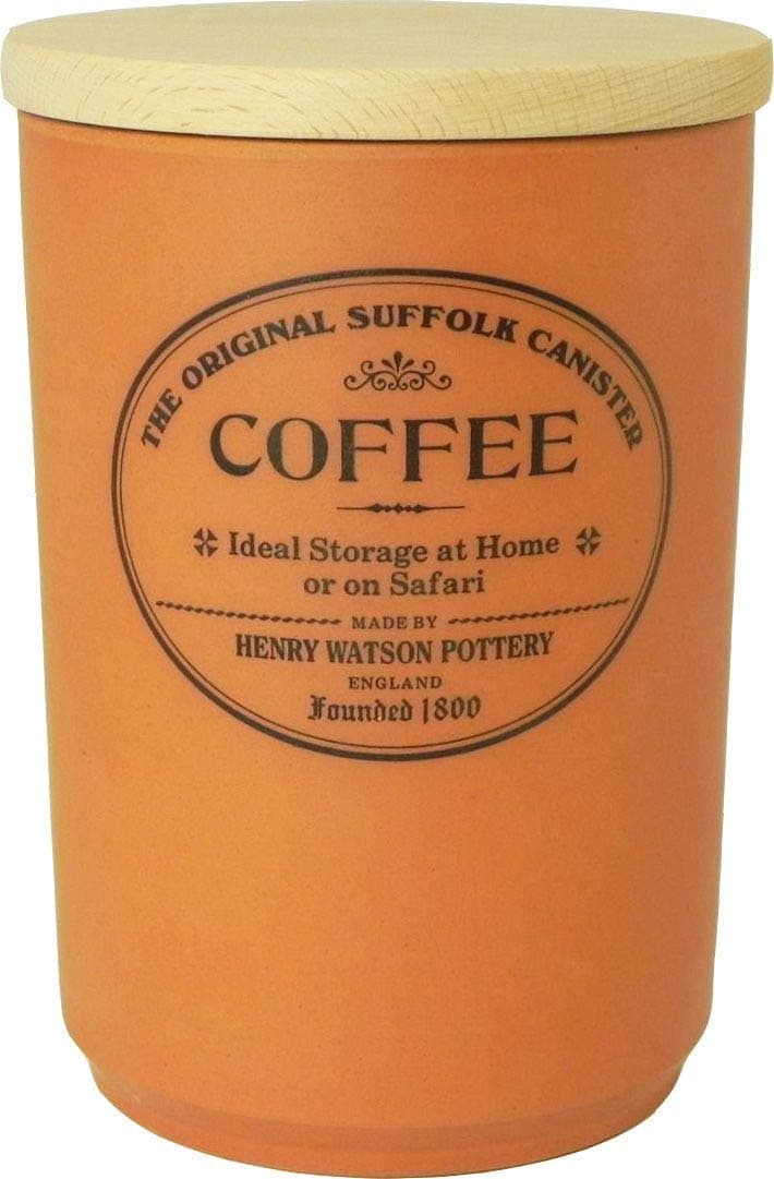 Henry Watson - Airtight Coffee Canister - Terracotta - Made in England - 6.5 inches x 4.4 inches - The Original Suffolk Collection