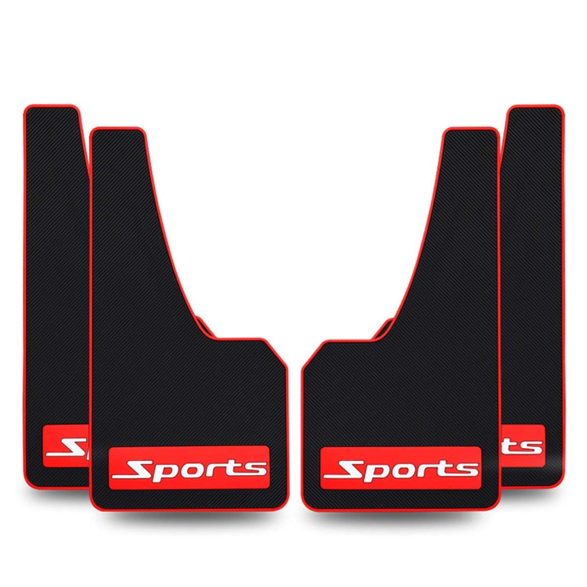 4 pcs Soft Material Automotive Car Mud Flaps Universal Fit Black Splash Guards Rubber mud Guard No Collision Universal 43.5cm23cm0.5cm (Sports)