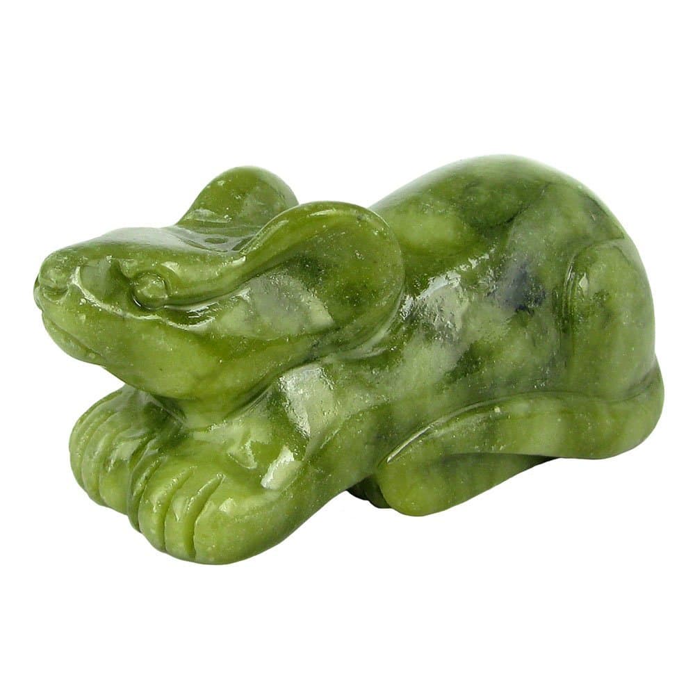 1pc Healing Energy Crystal Gemstone Hand Carved Mouse Figurine Statue Ornament, 733.5cm (Xinyi jade)