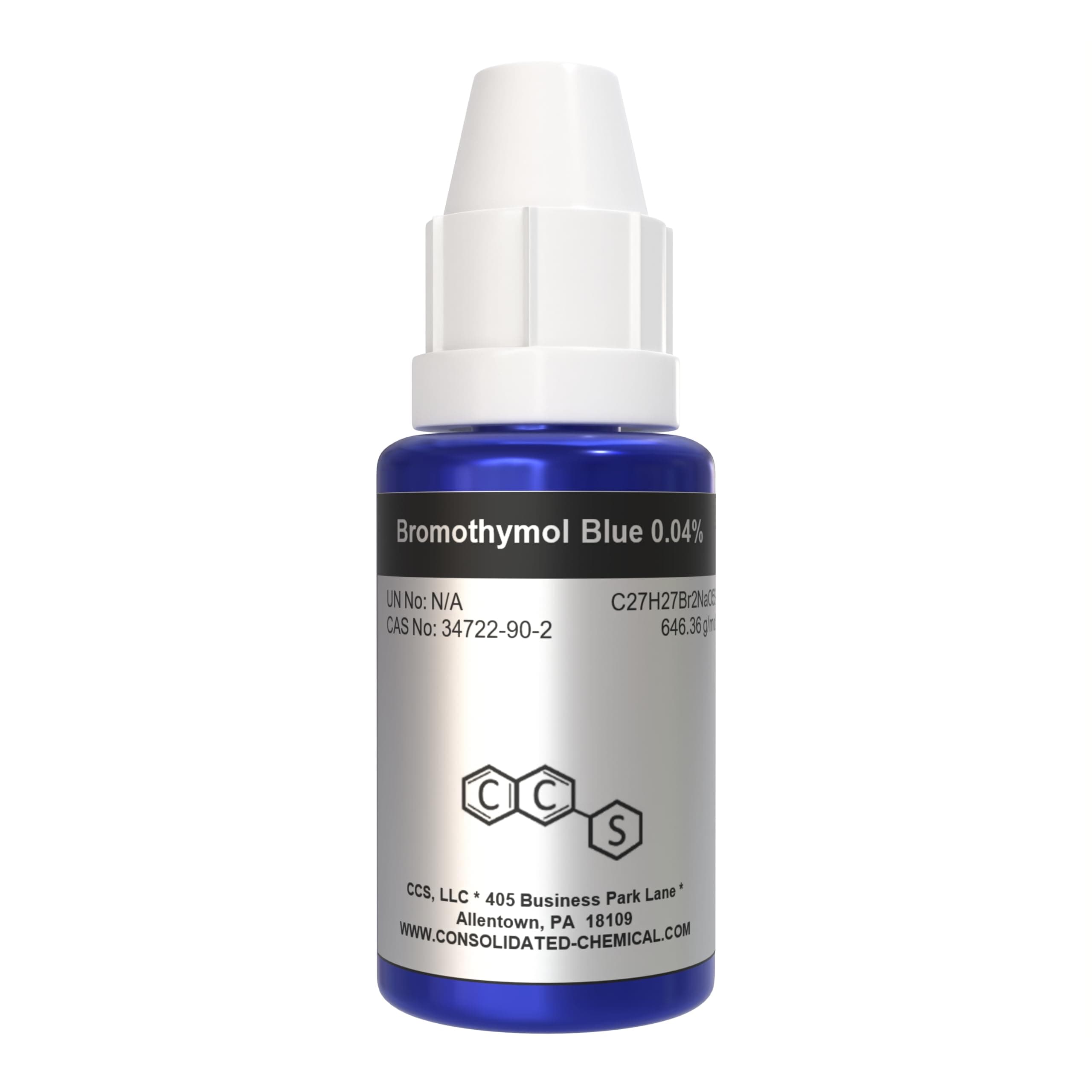 Bromothymol Blue, 0.04% Solution 60ml Dropper Bottle