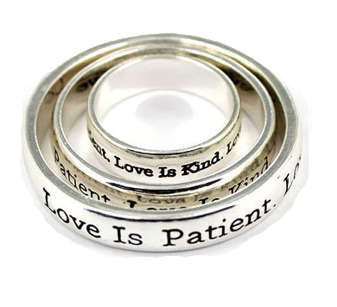 Scarf Rings 4030295 3 Piece Set Christian Scripture Religious Jewelry 1 Corint.