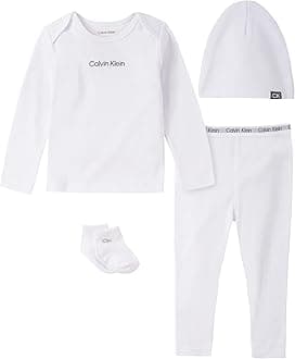 Calvin Kleinbaby-girls Calvin Klein Organic Baby Essentials 4 Piece Essentials Set 4 Piece Essentials Set