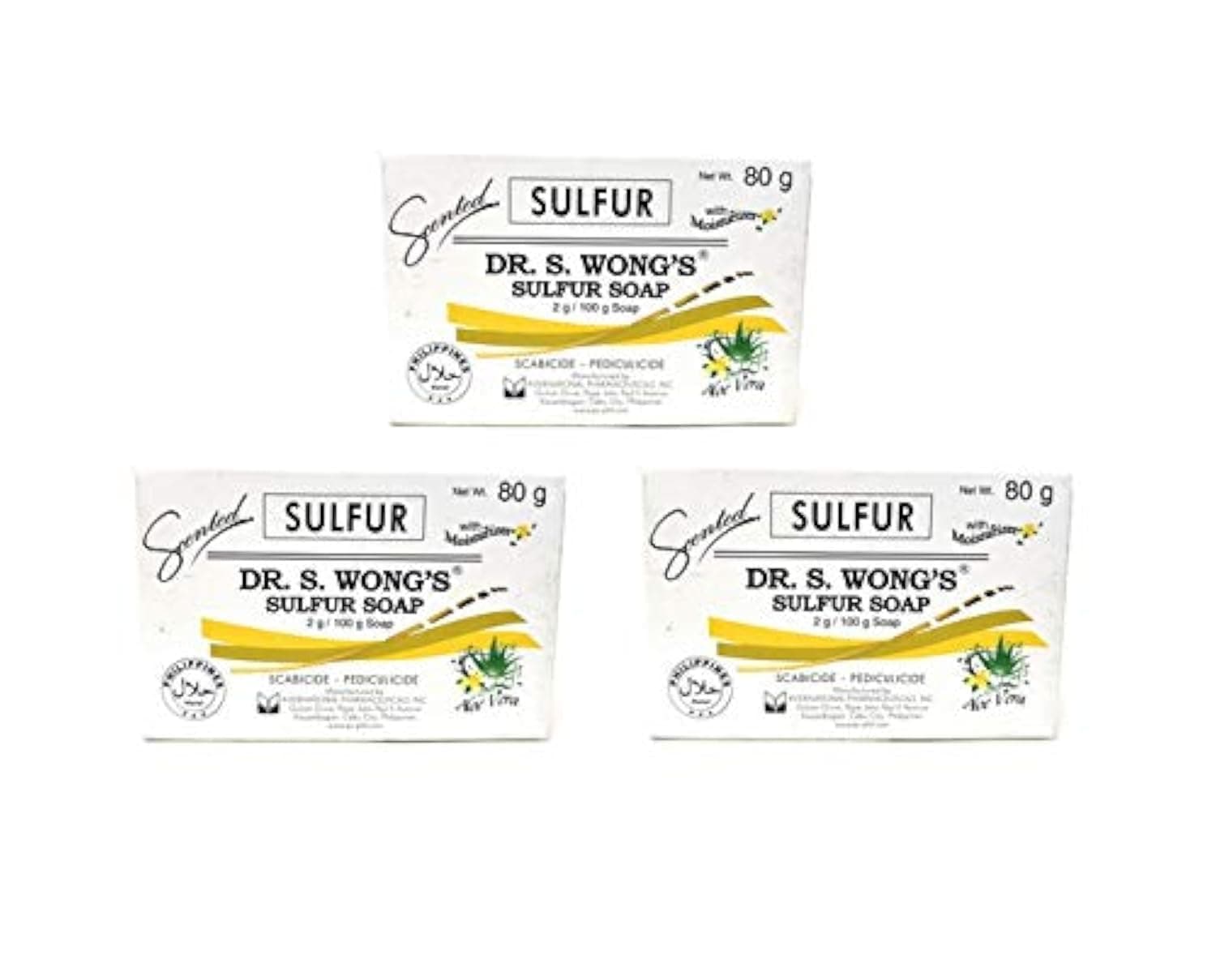 Dr. S. Wong Sulfur Soap (3 Pack, Total of 240 grams)