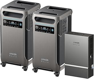 Anker SOLIX F3800 Portable Power Station with Home Power Panel, 120V/240V Dual Voltage, 7680Wh Whole-Home Backup, 12000W AC Output, Solar Generator, RV, Emergencies, Power Outages