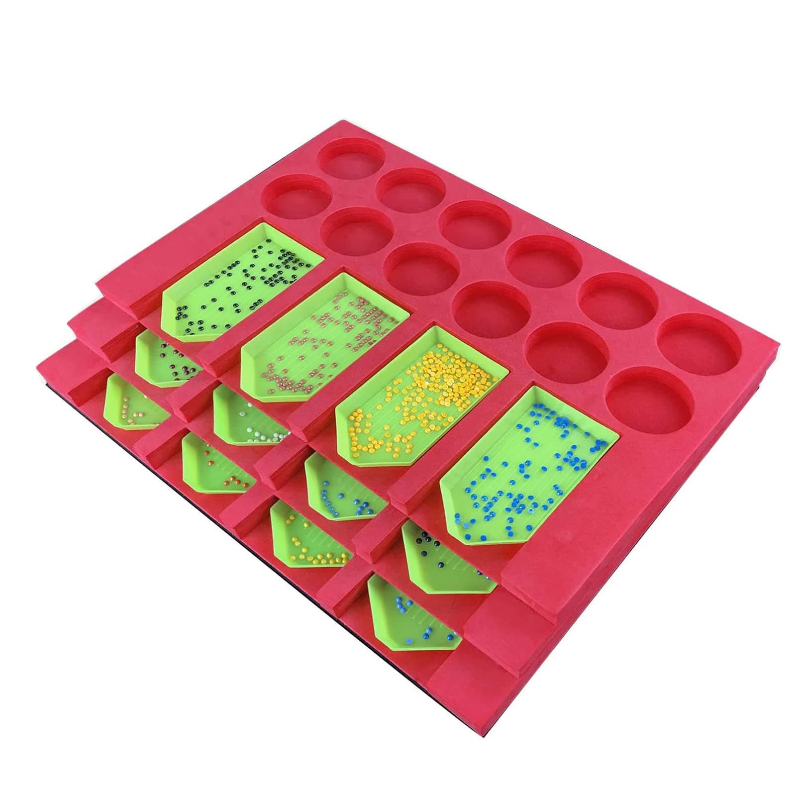 Diamond Painting Tray Organizer,12 Grids 5D Diamond Painting Tray Holder with 12 Trays Lightweight Keep Organized Storage,Diamond Art Kits Tool for Adults DIY Crafts Accessories