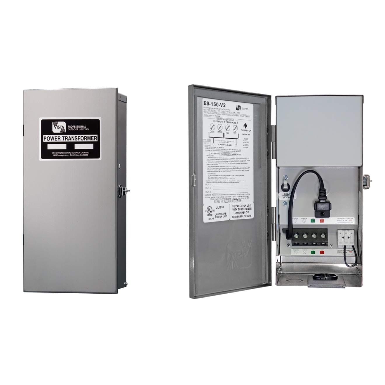 Vista ES Series Energy Smart Transformer, 150 watts, Dual Voltage taps (12 and 15 Volts)