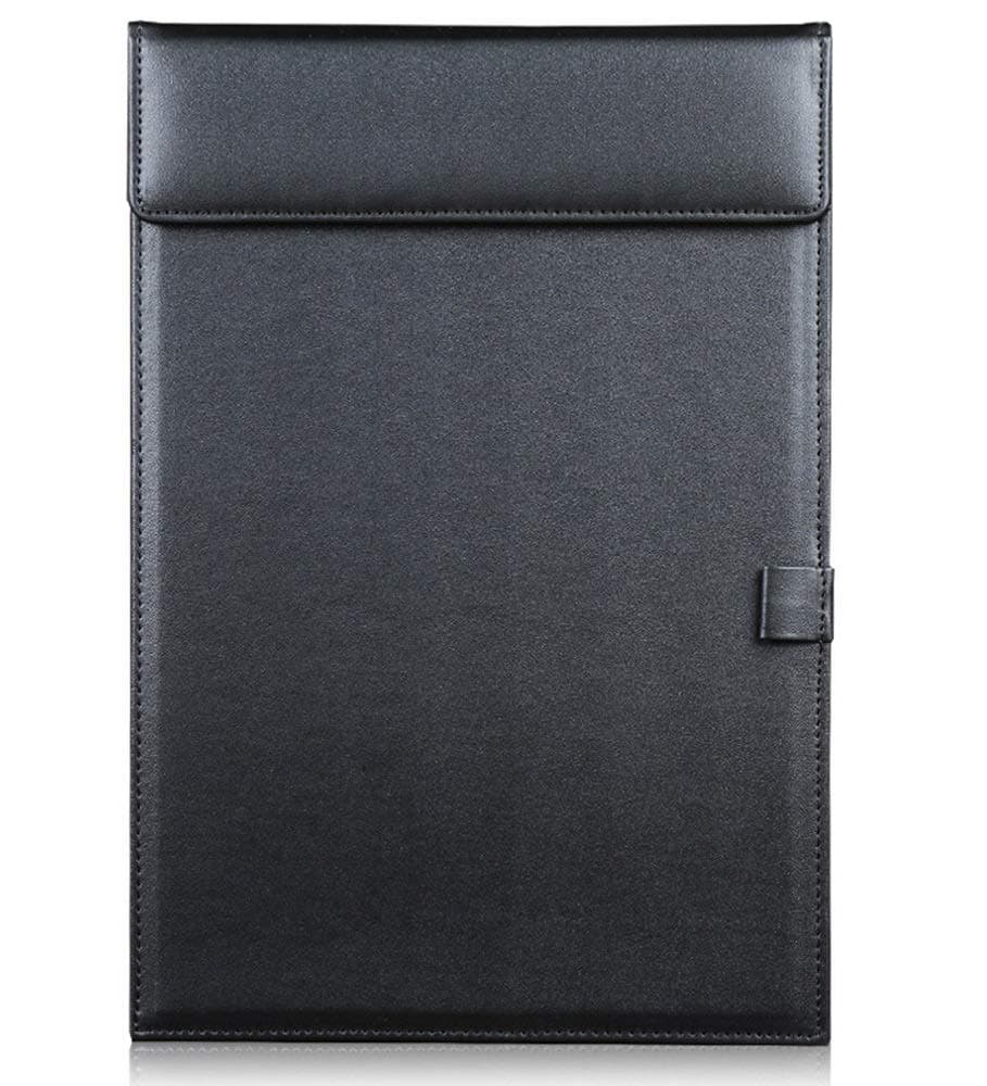 - NJ Ultra Smooth PU Leather Clipboard, Business Meeting Conference Magnetic Writing Pad, A4 File Paper Profile Clip Drawing Writing Board Pad, Paper Hardboard with Pen Holder Loop: Black (1)