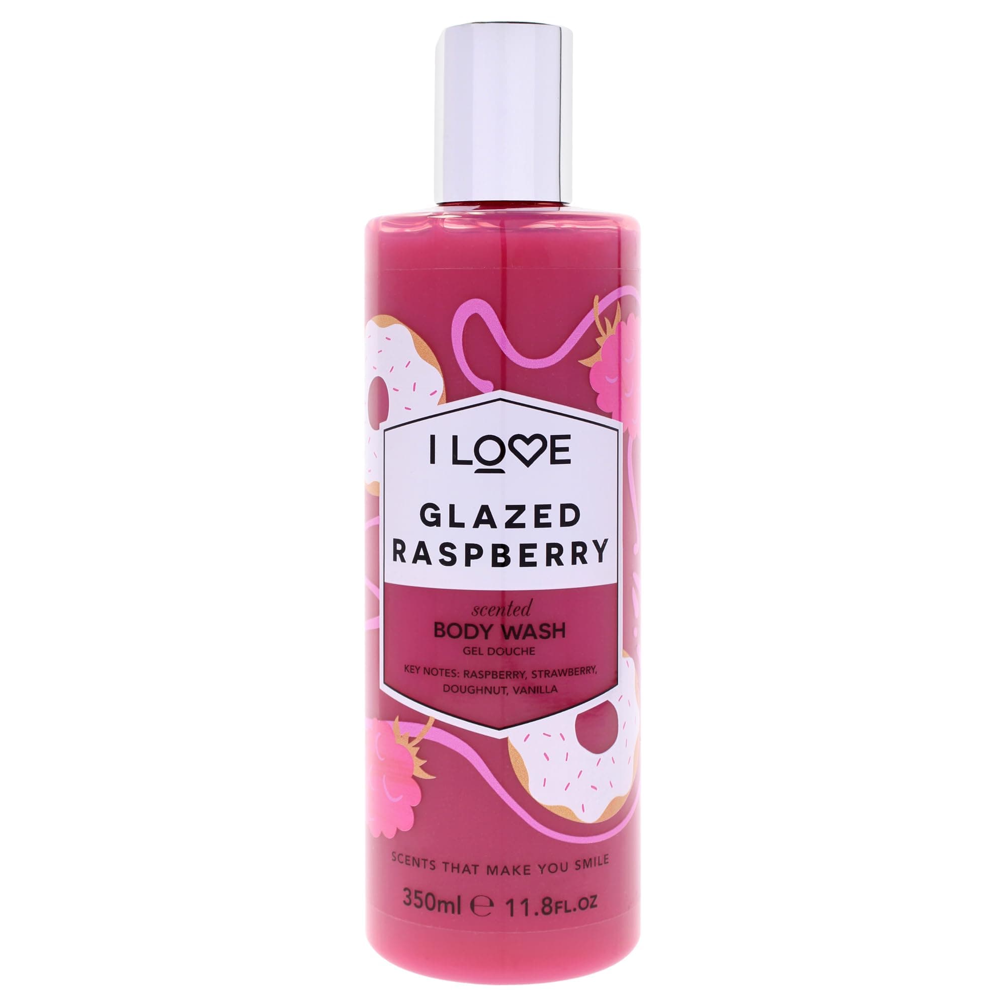 Signature Glazed Raspberry Scented Body Wash, Rich & Creamy Foam Which Contains Natural Fruit Extracts, Cruelty-Free & Vegan-Friendly - 350ml