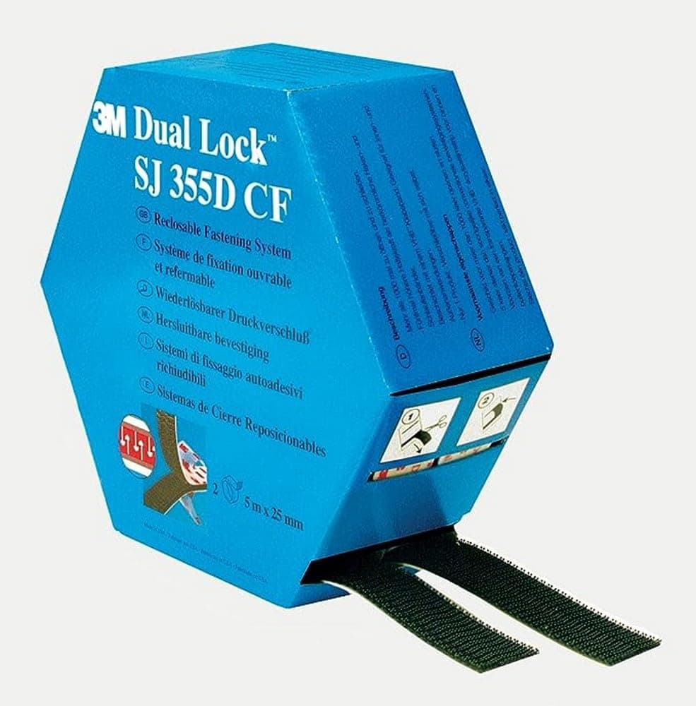 3M SJ355D CF Flexible Push Mini Ref 345184518, Black, 25 mm x 5 m