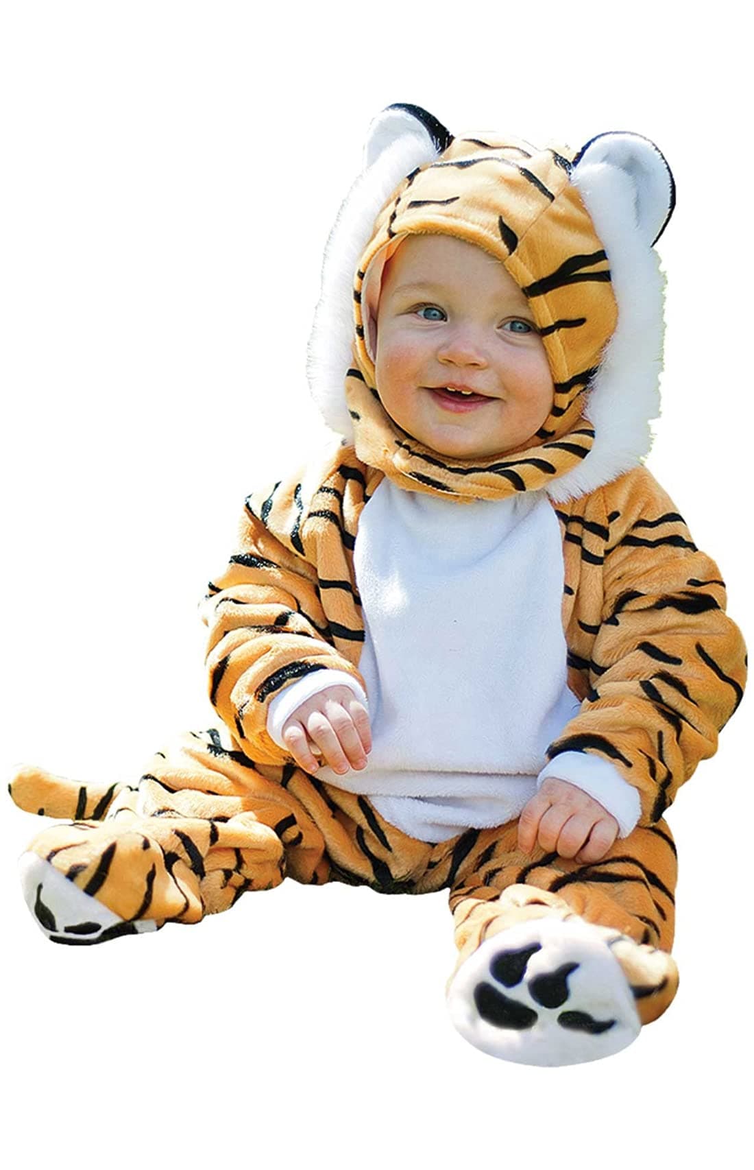 amscan Baby Tiger Costume with detachable hoodie - Age 3-6 Months - 1 Pc