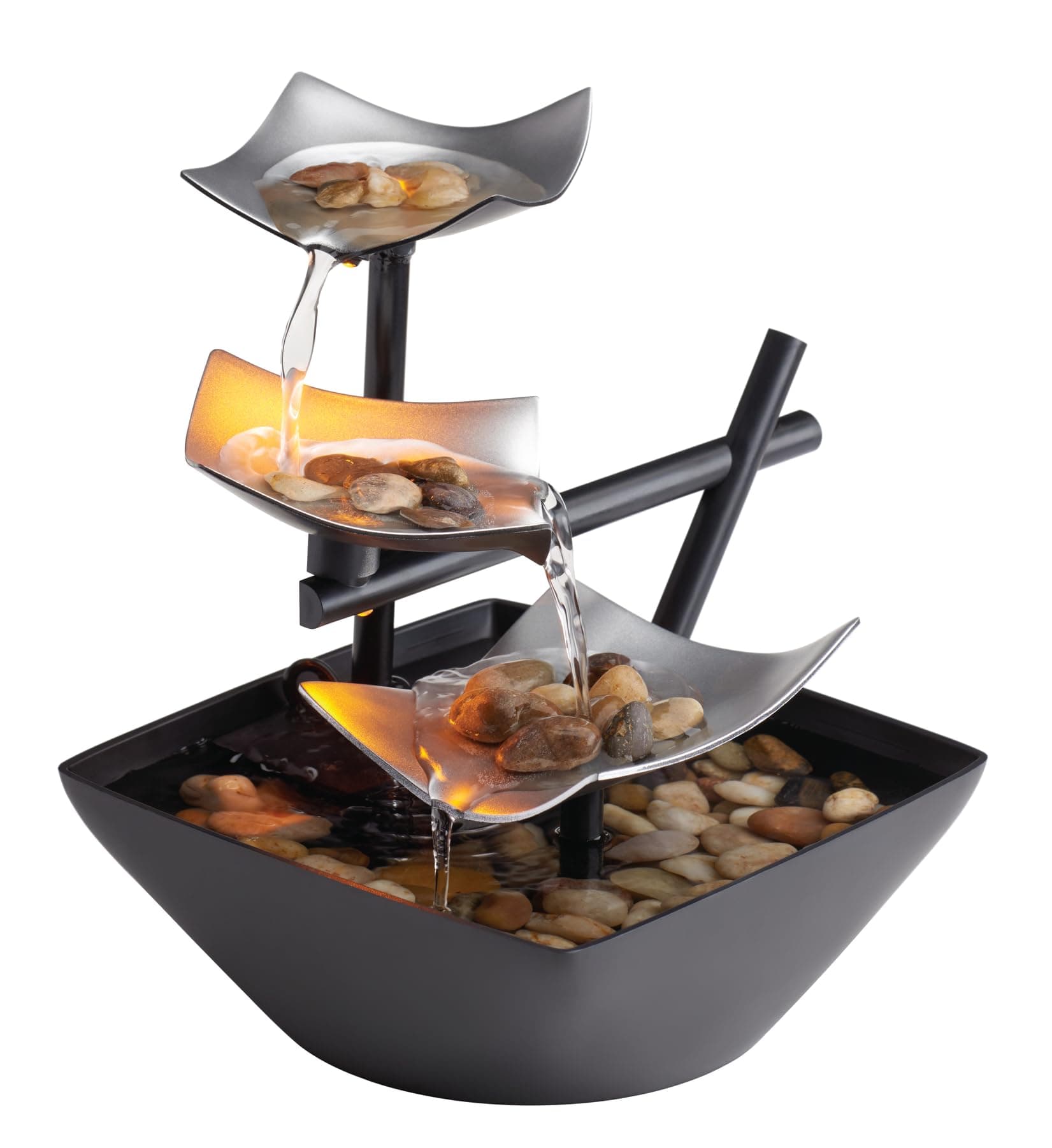 Tabletop Fountain, 1, Black, 1 Count (Pack of 1)