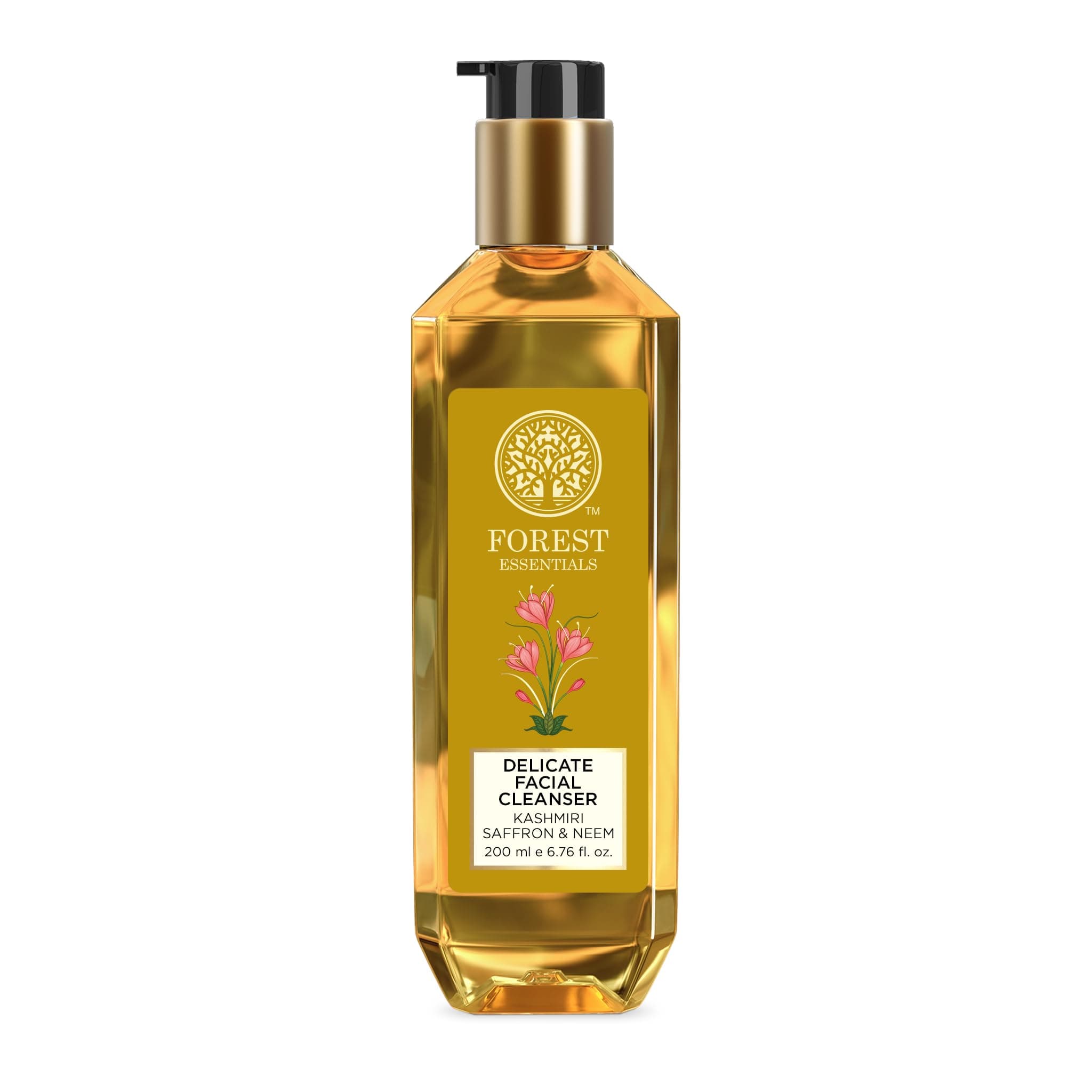 Forest Essentials Ayurvedic Purifying Face Wash with Saffron & Neem | For Normal to Oily Skin | Sulphate Free