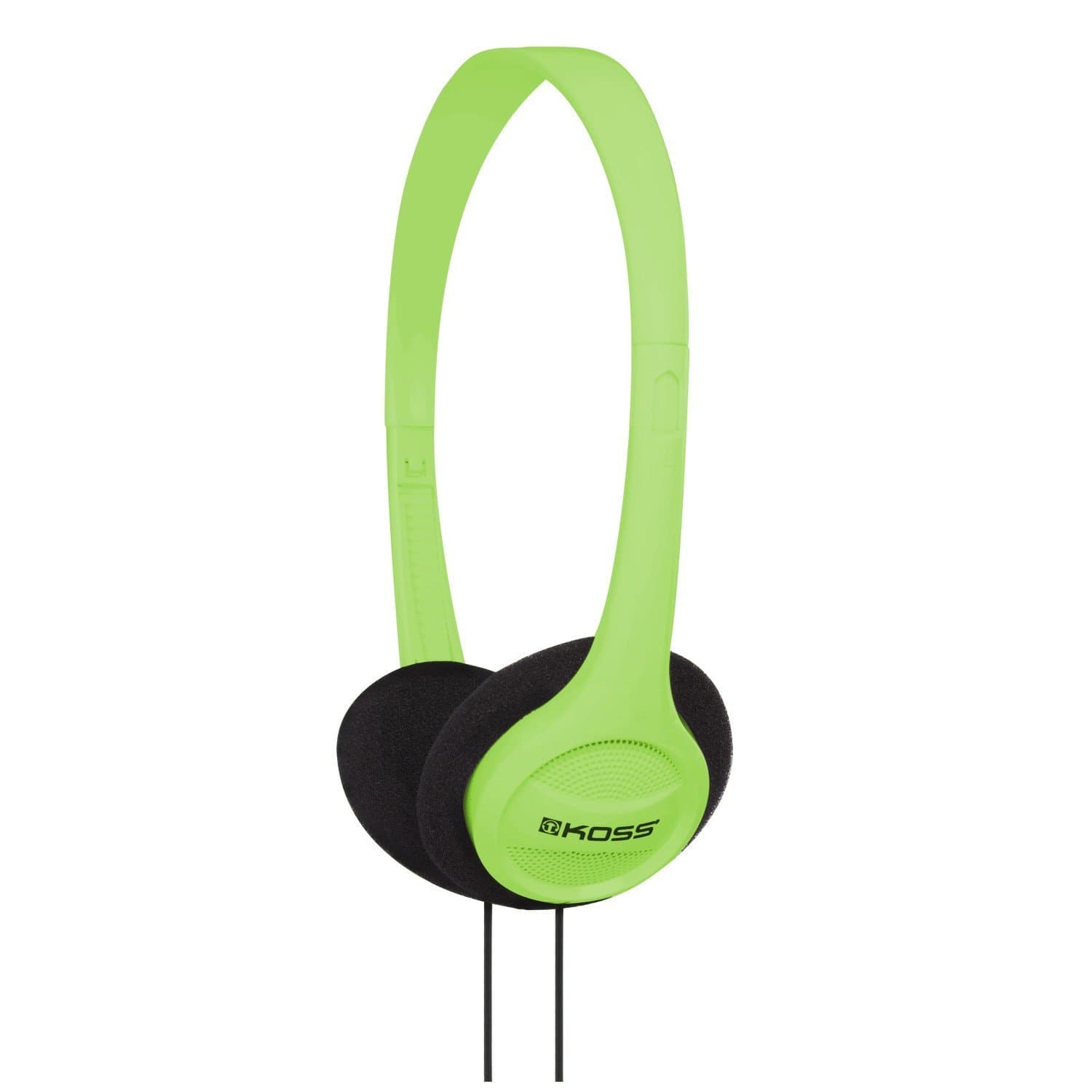 KPH7G Portable On-Ear Headphone with Adjustable Headband - Green, 8.7 x 6.2 x 2.0