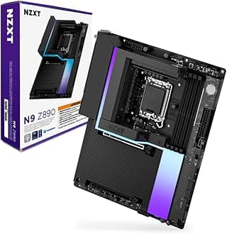 NZXT N9 Z890 Gaming Motherboard - Intel Z890 LGA 1851 ATX for Core Ultra (Series 2) - 20+1+1, DDR5, 5X M.2, PCIe 5.0, Wi-FI 7, 5GbE, Thunderbolt 4 - RGB, Full Metal Cover- Black