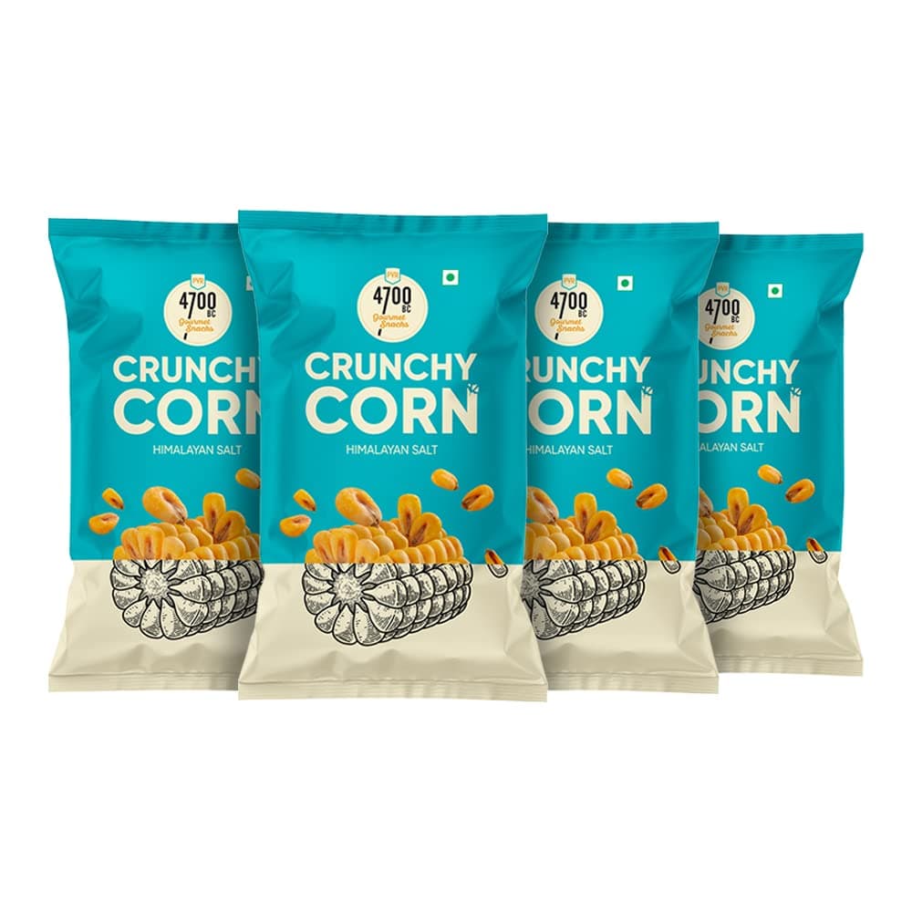 4700BC Salted Crunchy Corn, Himalayan Salt, 180gm (Pack of 4 X 45g) (weight may vary)