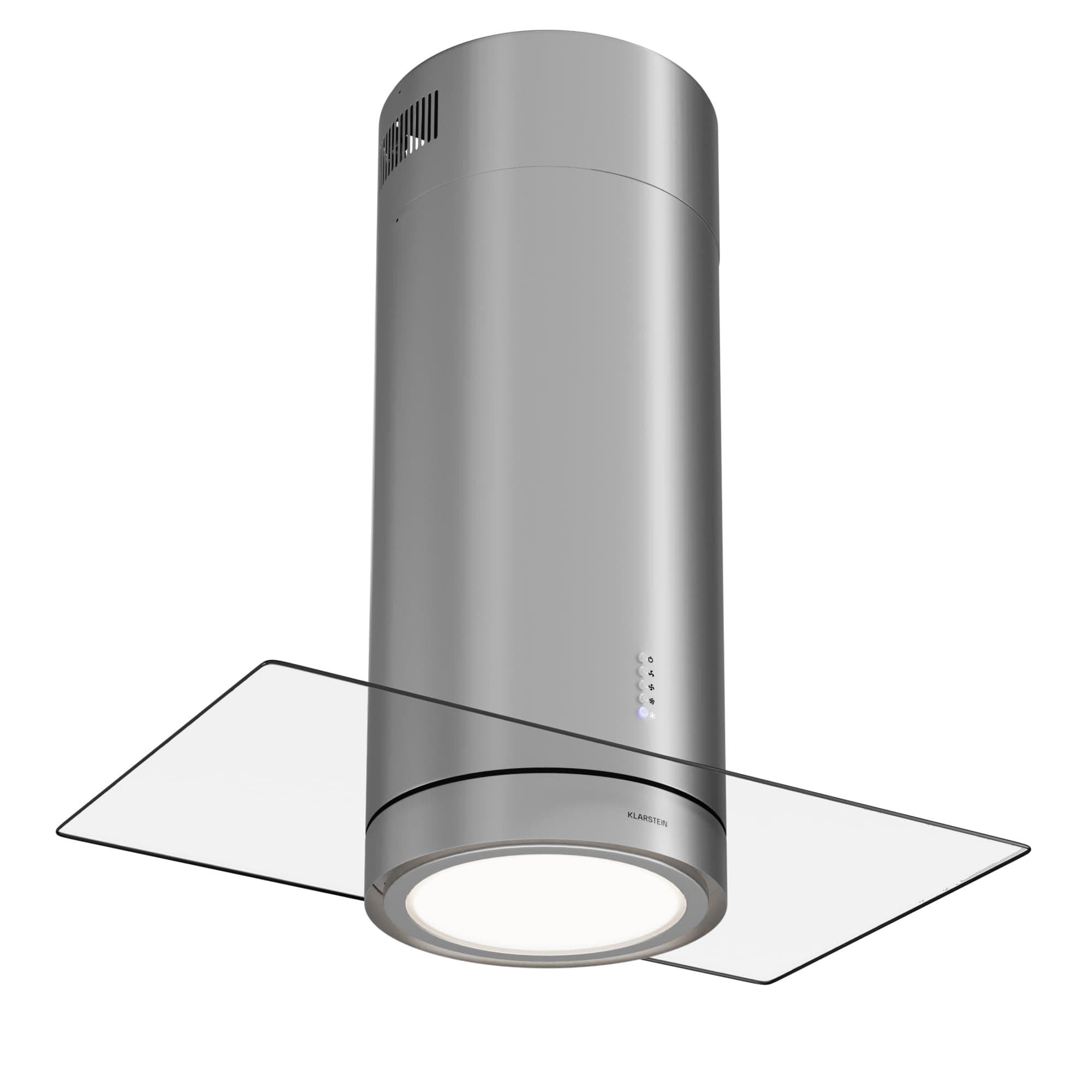 Klarstein Hanging Island Cooker Hood, Extractor Fan for Kitchen Islands, 544m³/h Airflow, Timer, Adjustable Kitchen Extractor Fan with Chandelier Design, 3 Mode Cooker Hoods, Activated Carbon Filters [Energy Class A]