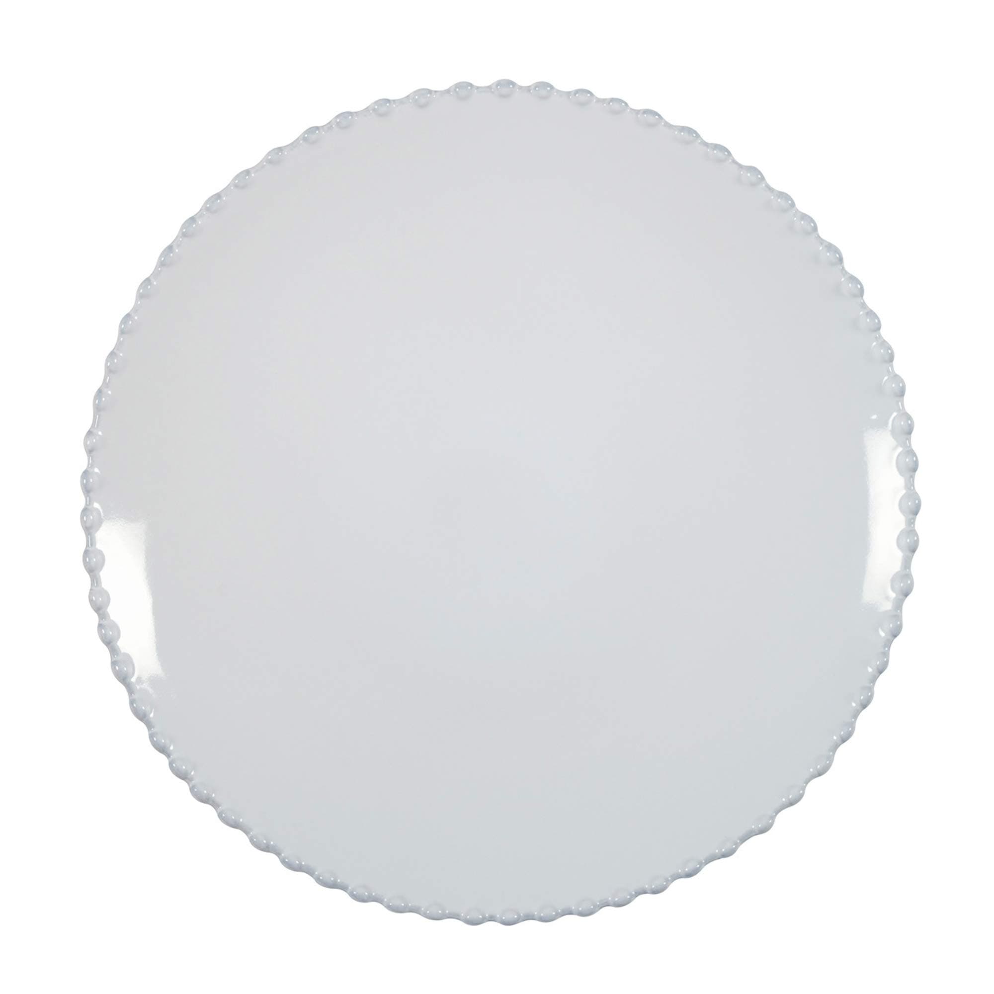 Ceramic Stoneware 11'' Dinner Plate - Pearl Collection, White | Microwave & Dishwasher Safe Dinnerware | Food Safe Glazing | Restaurant Quality Tableware