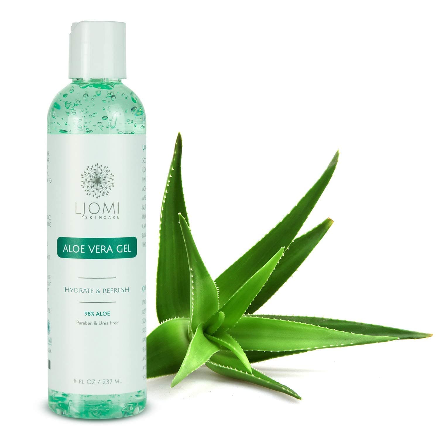 Aloe Vera Gel - Face Sunburn Relief Lotion - Natural Leaf Extract Moisturizer For Hair, Face, Body & Itchy Scalp Skin - Plant Jelly Cream For Psoriasis, Eczema & Dryness - Paraben & Urea Free