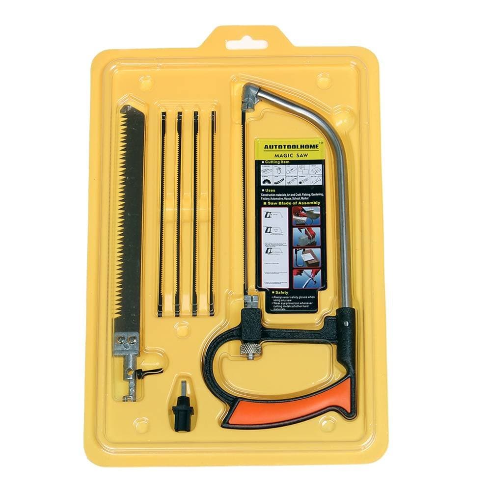 Candora 8 in 1 Metal Saw Hacksaw DIY Hand Saw Wood Woodworking Saws Set Kit Multi Tool